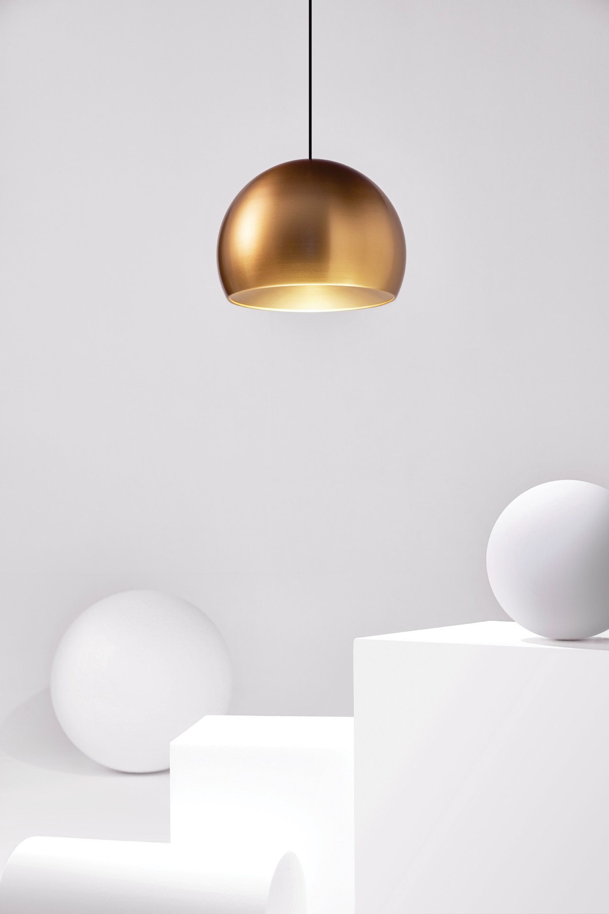 VK Lighting VK/04391/PE/GD Μοντέρνο Κρεμαστό Φωτιστικό Μονόφωτο Καμπάνα με Ντουί GU10 σε Χρυσό Χρώμα